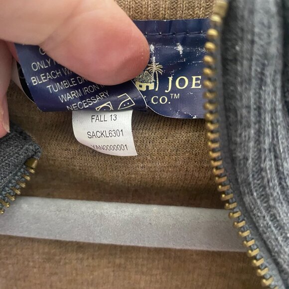 Caribbean Joe Quarter-Zip Sweater Mens XXL Gray 100% Cotton Preppy Pullover Goin - Picture 4 of 8